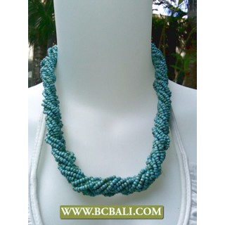 Blue Chockers Beads wrap Fashion Necklaces